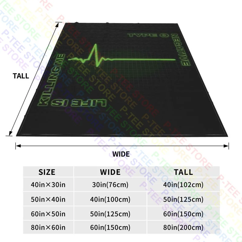 Type O Negative Band Life Is Killing Me Peter Steel Carnivore Blanket Fluffy On Couch Family Expenses