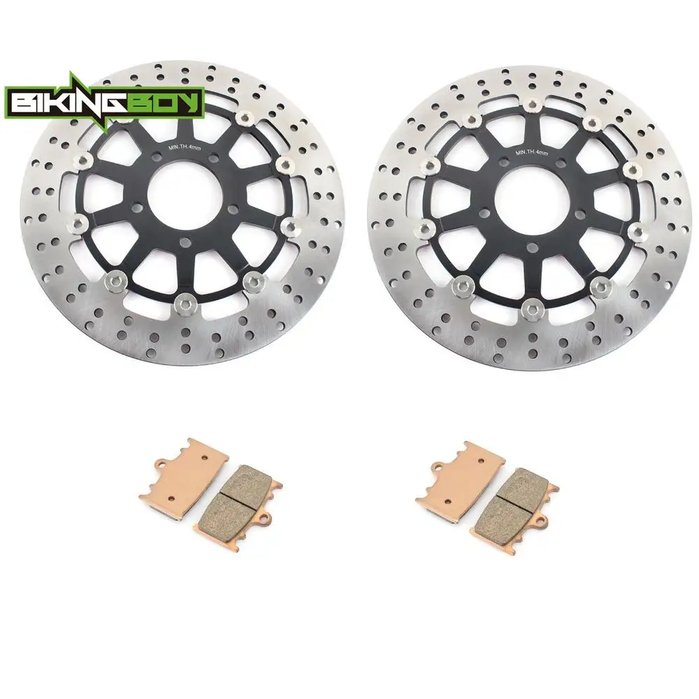 BIKINGBOY Front Brake Disks Discs Rotors Pads For Suzuki GSX-R 600 97-03 GSXR 750 00 01 02 03 K1 K2 K3 TL1000S 1997-2001 98 99