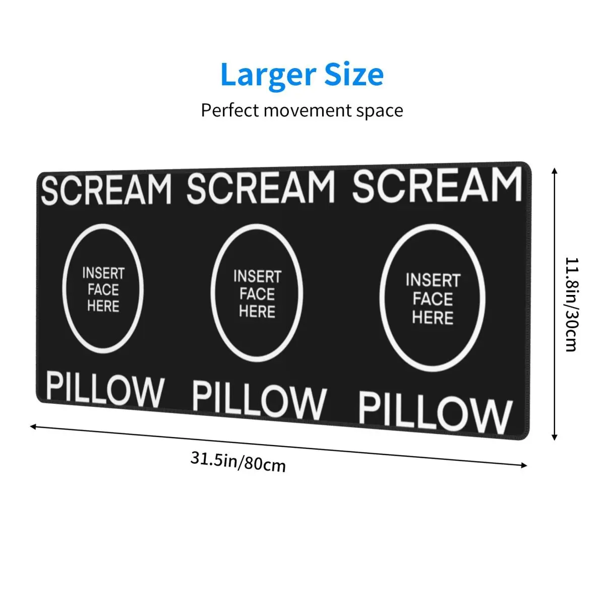SCREAM PILLOW Large Mouse Pad Computer Keyboard Mouse Mat Gaming PC Laptop Desk Mat Office Accessories Table Mats