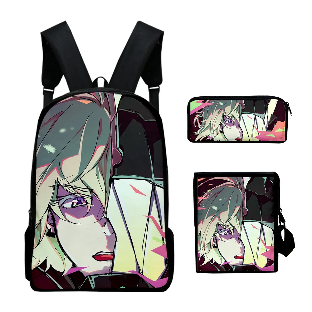 

Trendy Popular Funny PROMARE 3D Print 3pcs/Set pupil School Bags Laptop Daypack Backpack Inclined shoulder bag Pencil Case