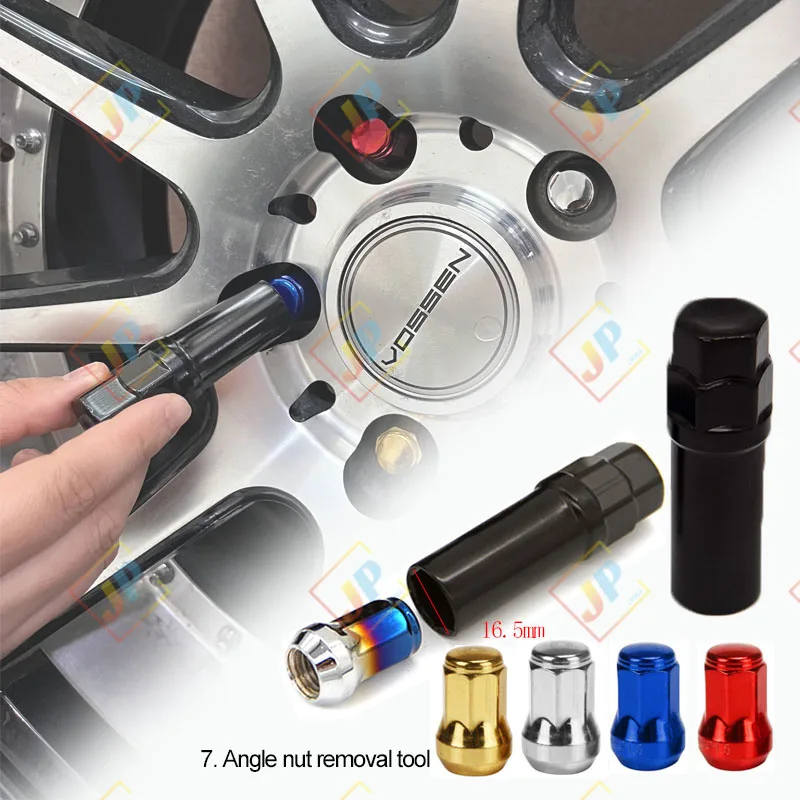 7 Point Wheel Lock Nut Impact Socket For 16.5MM Strengthened adaptor(The outer six inner seven corners)