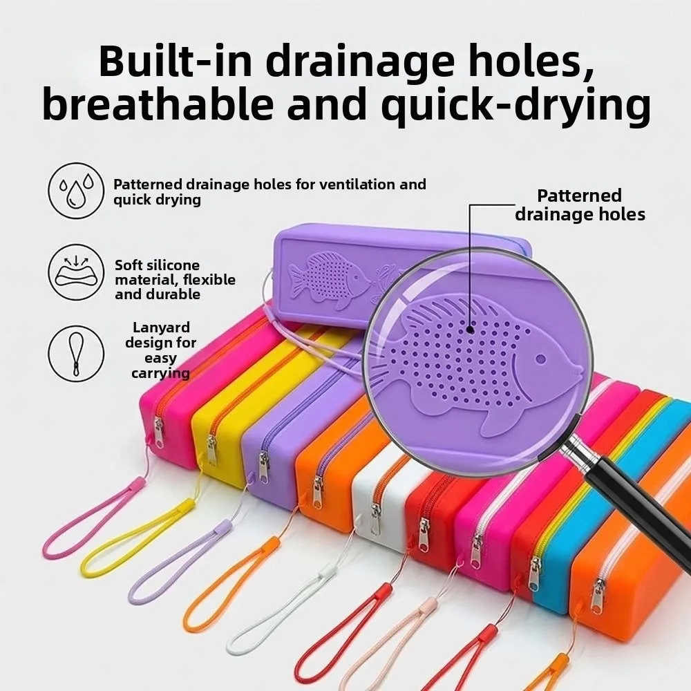 Anti Drop Silicone Goggles Case Fast Drying Flexible Silicone Waterproof Glasses Box Easy Carry Well Ventilated