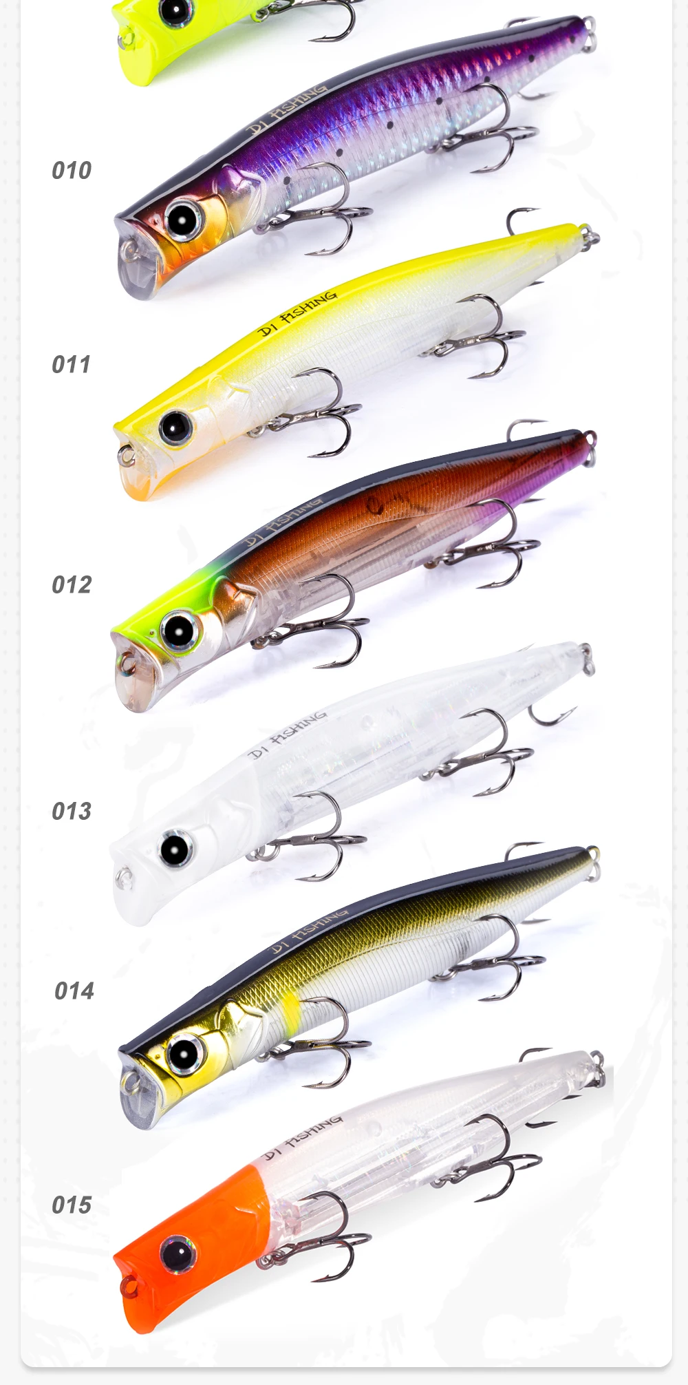 D1 Top Water Popper Köder Kagelou 124f/100f schwimmende Oberfläche Köder Seefisch köder Spinnen Salzwasser Wobbler für Hecht Bass – Detail 11