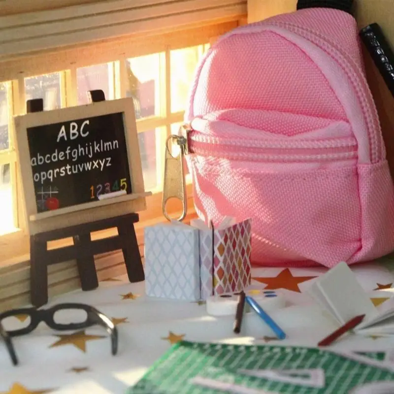 J2HD Drawing Board Model Backpack Dollhouses Decorations Pretend Playset for Kids