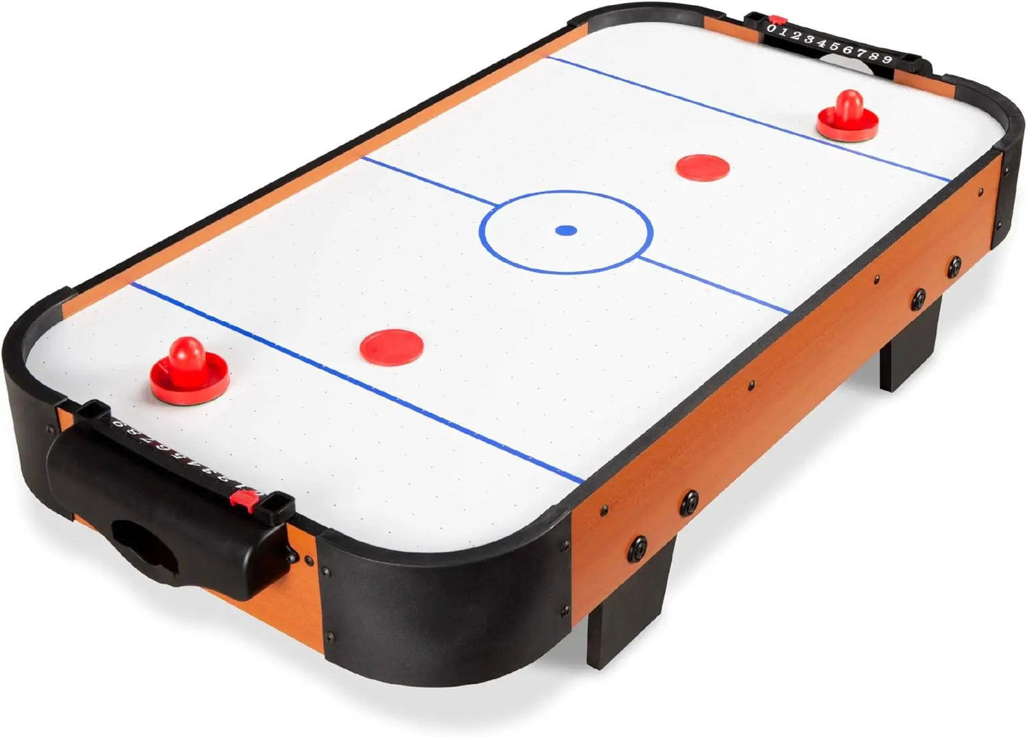 Best Choice Products 40in Portable Tabletop Air Hockey Arcade Table for Game Room, Living Room w/100V Motor, Powerful Electric