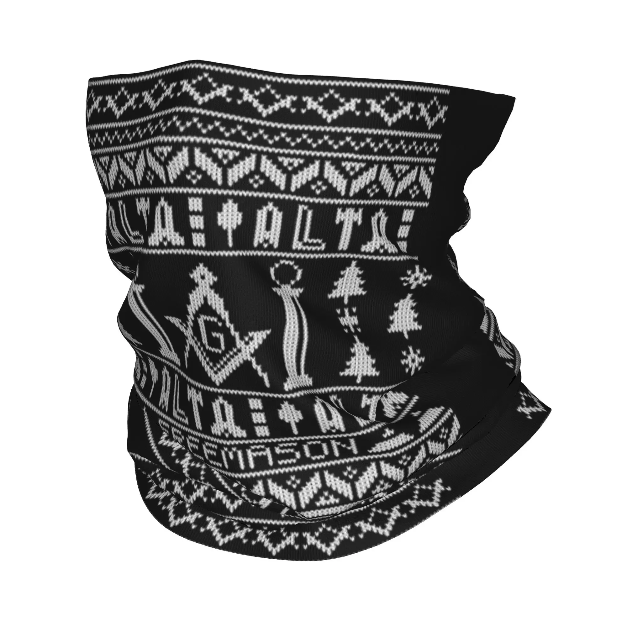 Freemason Square And Compass Bandana Neck Gaiter UV Protection Face Scarf Cover Women Men Masonic Symbol Headband Tube Balaclava