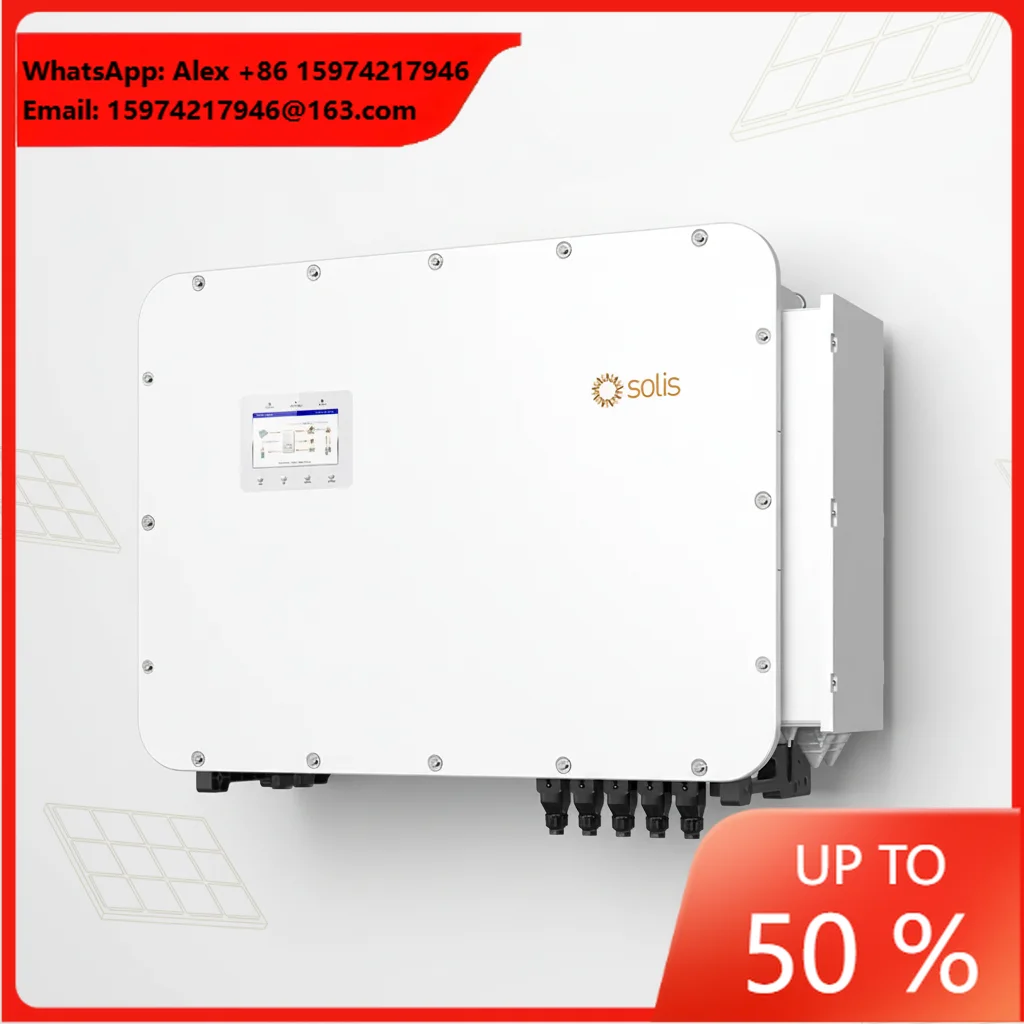 Solis Hybrid Inverter 3.6-16kW Low Voltage Single Phase Commercial Solar Lithium Ion Battery 97.6% Efficiency MPPT Controller