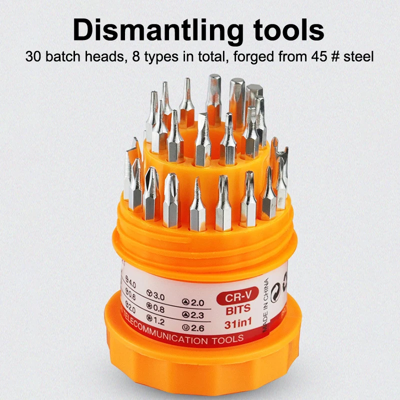 31 In 1 Screwdriver Kit Multi Functional Universal Screwdriver Set Manual Tools Detachable Anti Slip Handle Driver Screw Kit