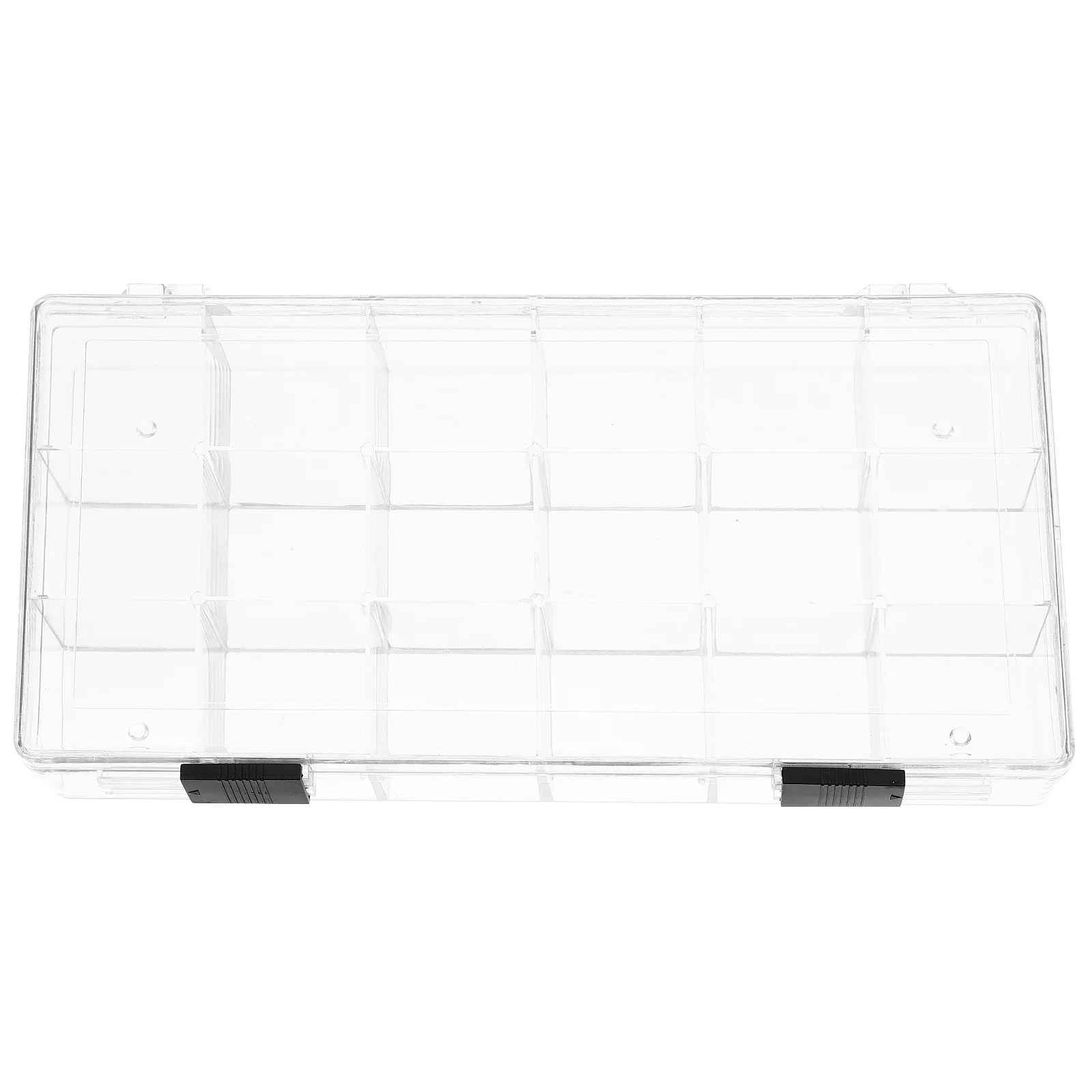 

1pcs Transparent Plastic Storage Box 18-Compartment For Jewelry Beads Rings Ear Studs Hardware Accessories Desktop Organizer