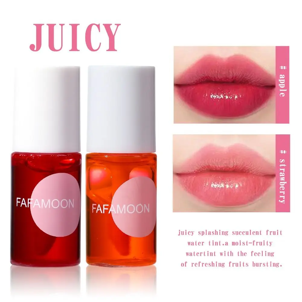 New 4 Color Water Liquid Tint Long Lasting Moisturizing Lip Gloss High Pigment Waterproof Lip Cheek Rouge Cosmetic Use