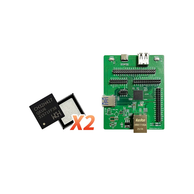 1PCS/Kit CH32H417 Dual-core Interconnect MCU USB 3.0/USB 2.0 10M/100M PHY PDUSB