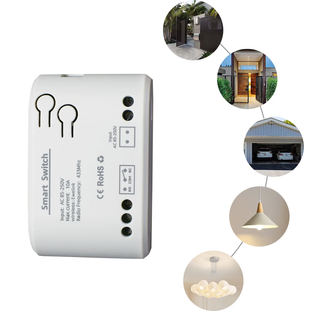 Ewelink Switch WiFi 1/2/4CH RF Control Smart Home Relay 7-32V 85-250V DIY Light Smart Switch APP Control Works with Google Alexa