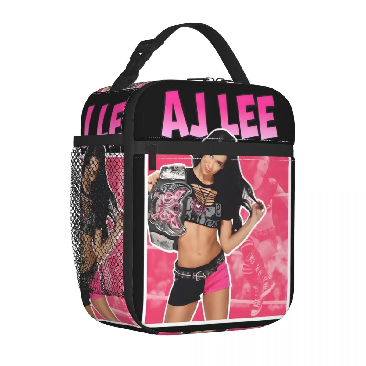 حقيبة الغداء المعزولة AJ Lee فتاة المصارعة 90s Merch علبة طعام الغداء متعددة الوظائف برودة صندوق بينتو الحراري للخارجية