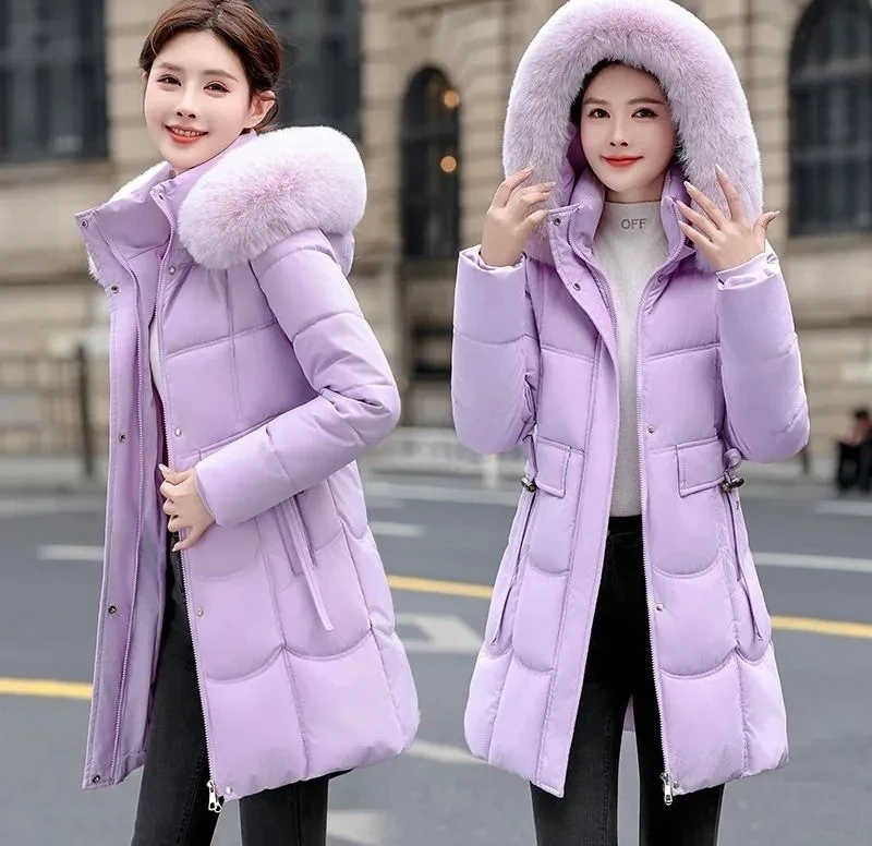 

Women's Down Cotton Jacket 2025 Comfortable Elegant Ladies Winter Parka Coat Loose Temperament Lady Cotton Padded Outerwear