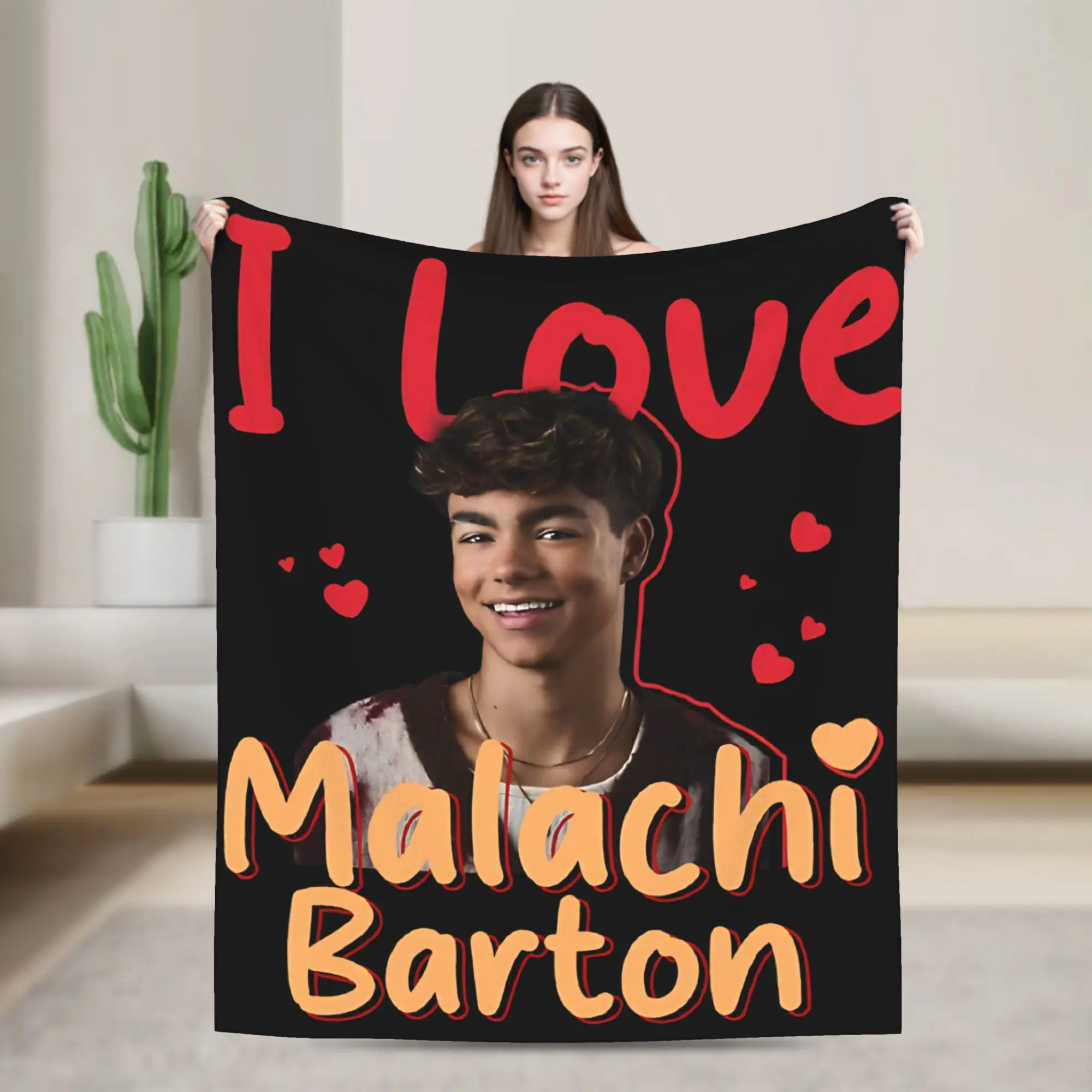 

I Love Malachi Barton Blanket Flannel Super Soft Throw Blankets for Outdoor Travel Bedspread