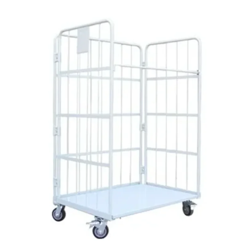 Uni-Silent 500kgs Heavy D uty Industrial Logistics Trolley Folding Warehouse Roll Cage Trolley RC8617-B