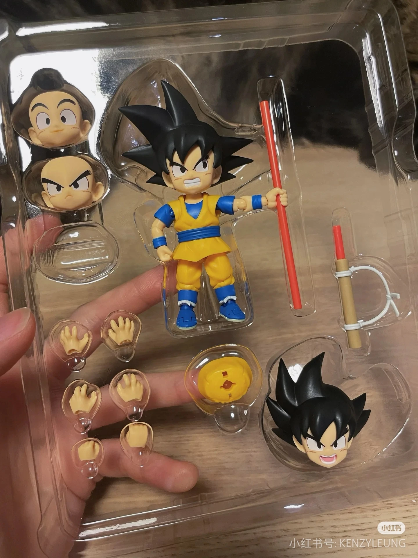 Genuino Bandai Dragon Ball S.H.Figuarts Shf Son Goku (Mini) Daima Pvc 7cm Anime figuras de acción modelo colección juguete niños regalos