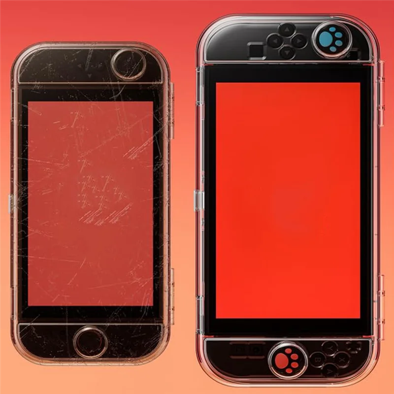 Crystal Shell Protective Case For Switch 2 Game Console Highly Transparent PC Material Game Card Slot Storage Design