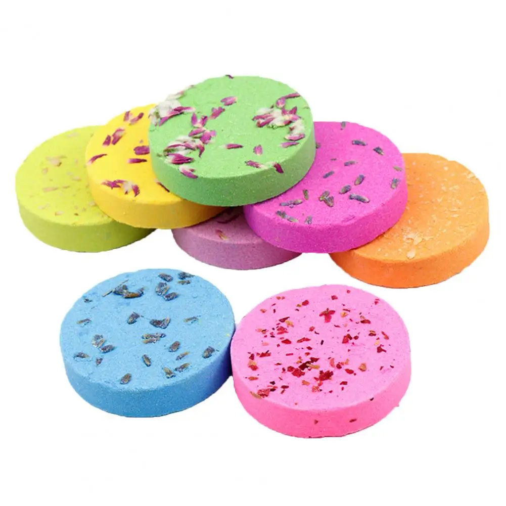 Shower Steamer 8Pcs Functional Safe Stress Relief  Aromatic Aromatherapy Dried Flower Shower Tablet Female Supply