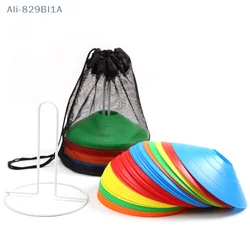 1/5/10PCS PVC Disc Cone Set Multi Sport Training Space Cones With Plastic Stand Holder For Soccer Ball Game Disc Inline Skating