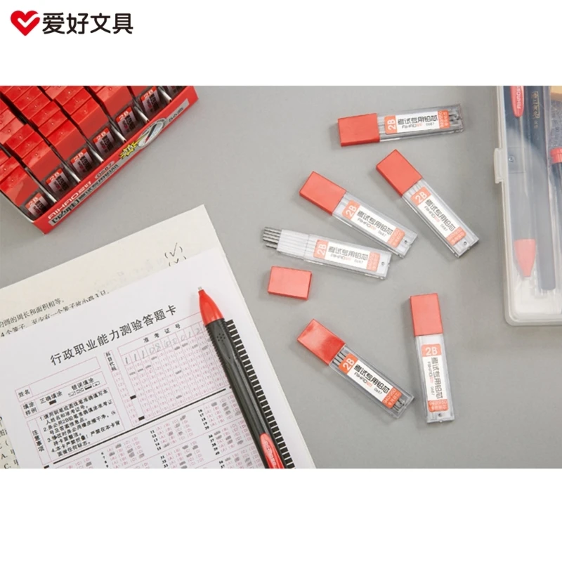 2B Lead Refills Mechanical Pencil Lead Refills 5 Pieces Leads Per Tube for Examination Art Sketch Drawing and Writing