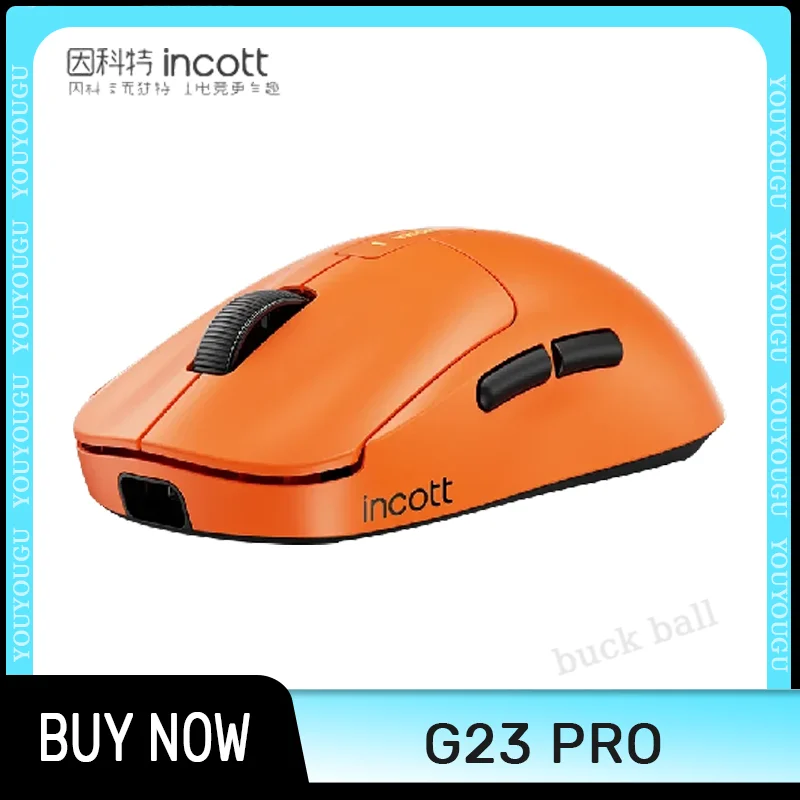 Incott G23 Pro Gaming Mouse G23 Mouse 2 Mode 2.4G Wireless Light Weight 4k/8k Paw3390 32000dpi 140h Playtime PC Gamer Mouse Gift