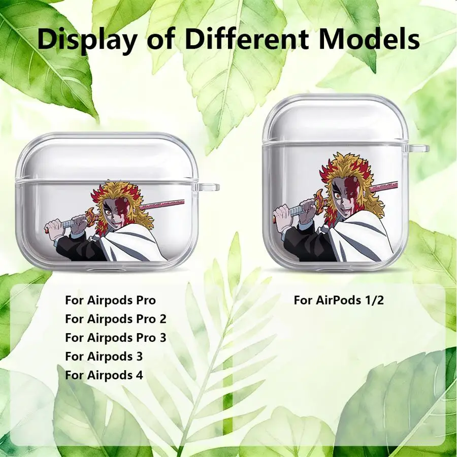 Anime Rengoku K-Kyoujurou Case For Airpods 2 1 3 4 Pro3 Pro2 Pro Clear Earphone Cases Cover - view 6