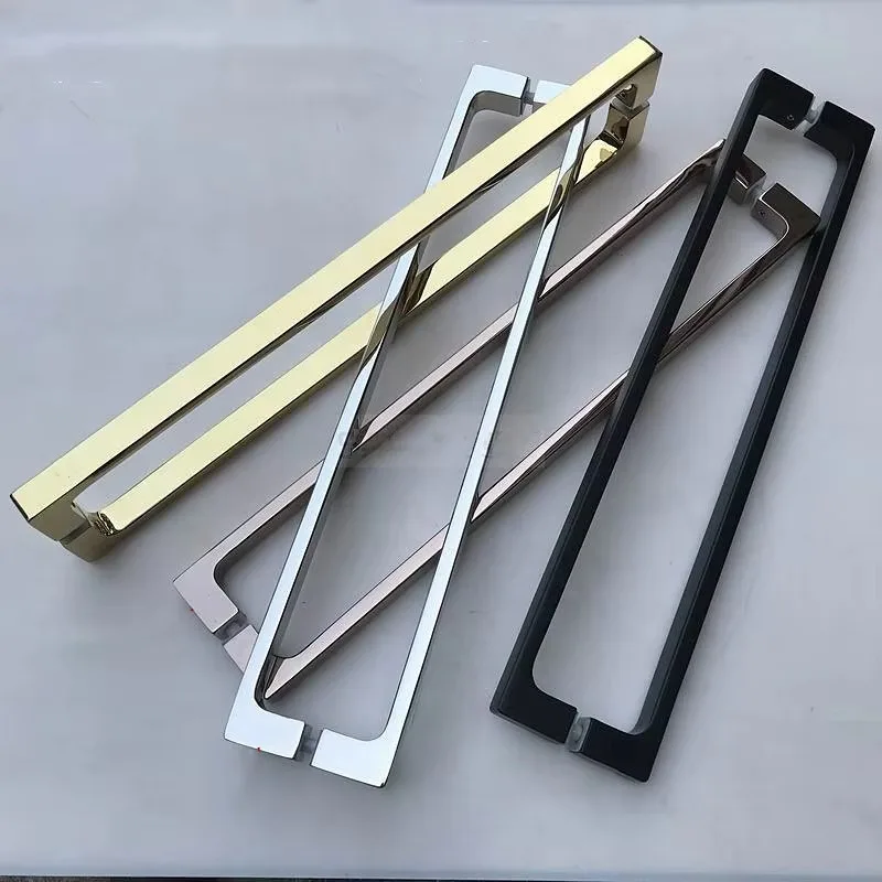 Ultra Narrow Precision Cast 304 Stainless Steel Handle, Bathroom Glass Fitting