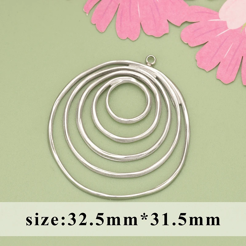 assoonas MD13, Schmuckzubehör, 316L-Edelstahl, nickelfrei, Zirkonia, Anhänger, Schmuckherstellung, DIY-Anhänger, 2 Stück/Set. – Detail 4
