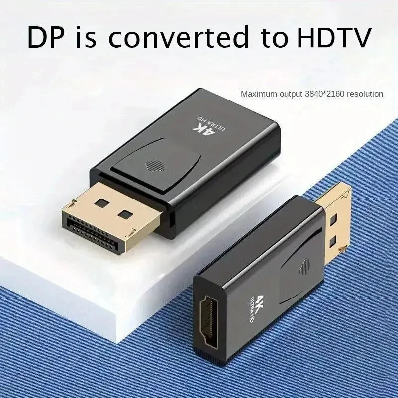 4K DP to HD Adapter DisplayPort Male to HD Female Converter Computer Laptop HDTV Video Audio Transfer Cable