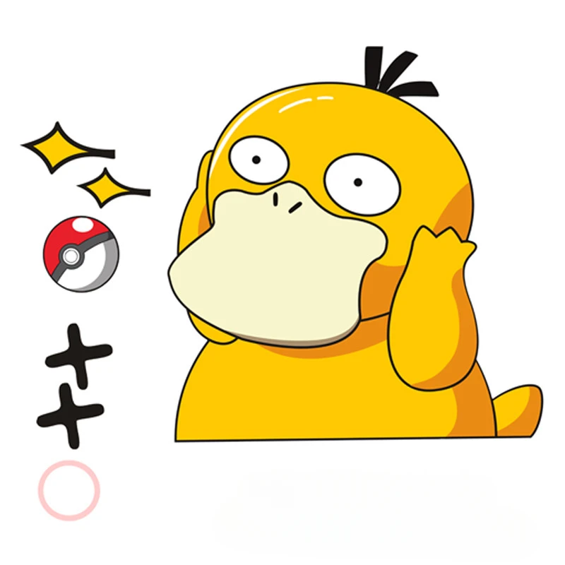 Pokemon Anime Psyduck Electric Car Motorcycle Decoration Stickers Car Door Beautification Stickers Children\'s Toys ChristmasGift