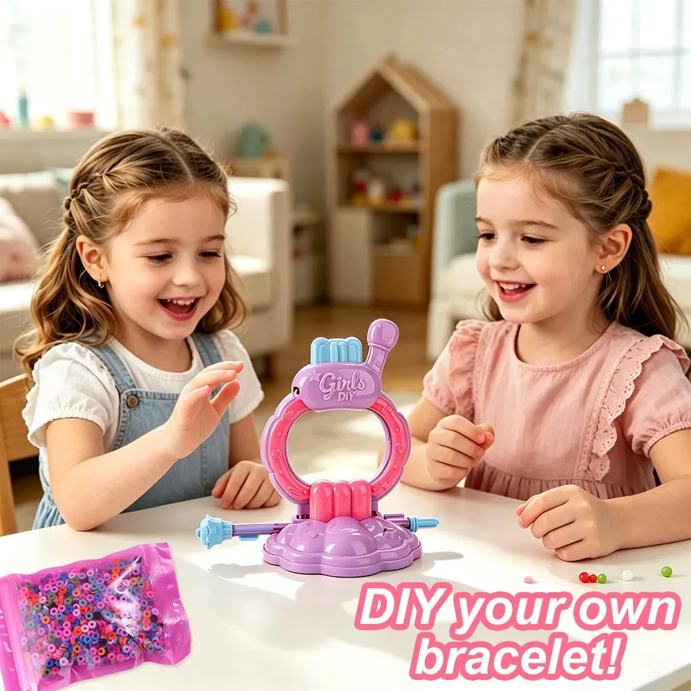 1Set Handmade Bracelet Making Kit Colorful Beads Funny DIY Bracelet Weaving Machine DIY Easy To Use Jewelry Making Machine