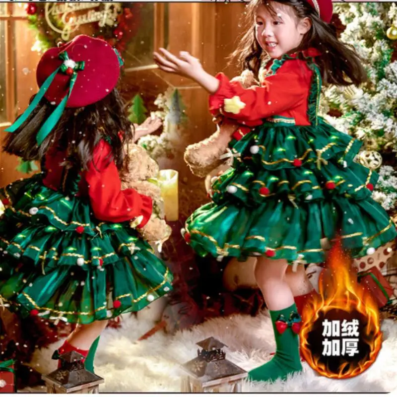 

Children's Christmas Lolita Dress Girl Cosplay Halloween Princess Skirt Cartoon Anime Fashion Festival Sweet Clothing Kids Gifts