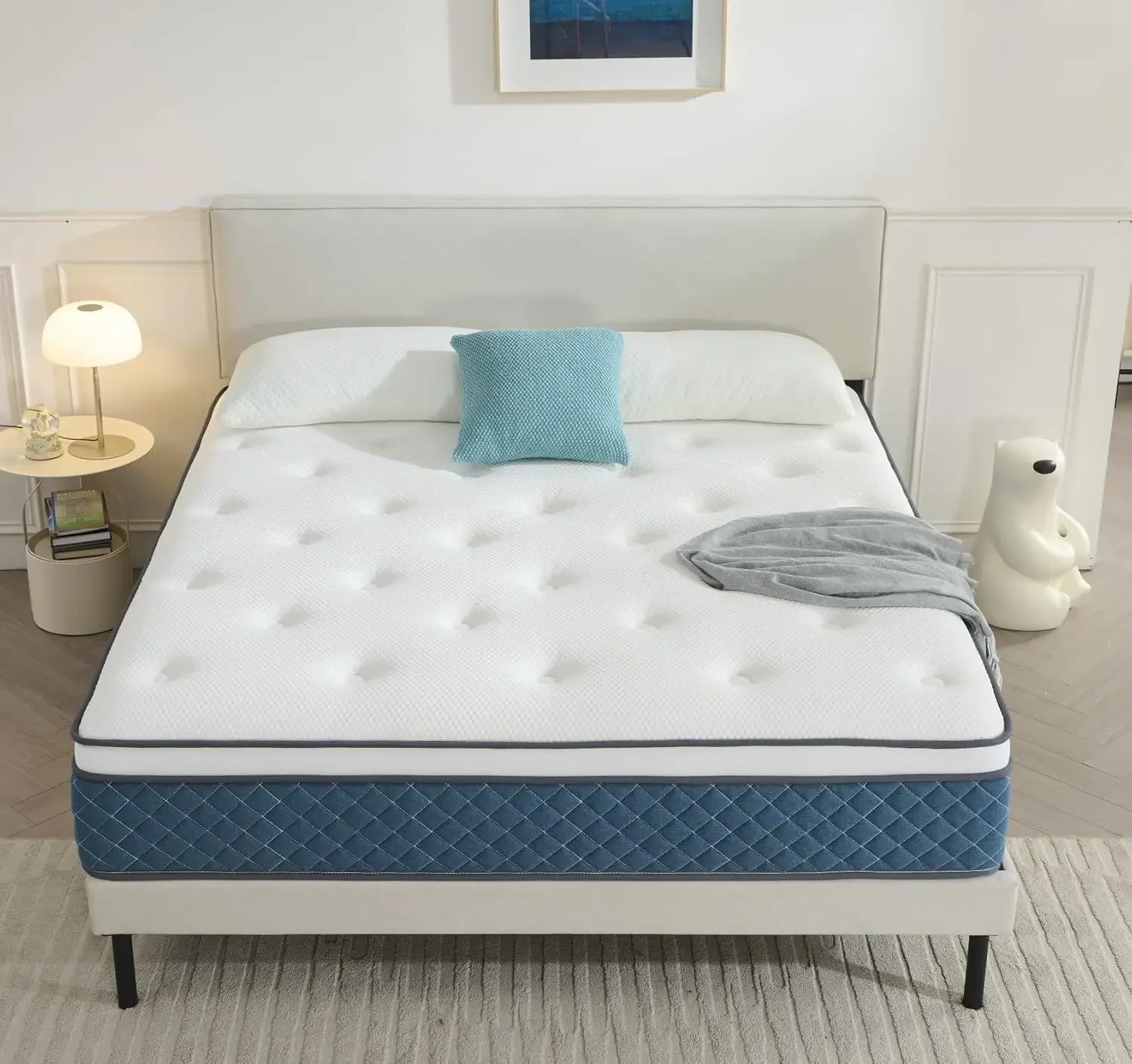 Matratze, Taschenfederkernmatratze 90x200 cm – 7-Zonen Härtegrad H3, optimaler Komfort und