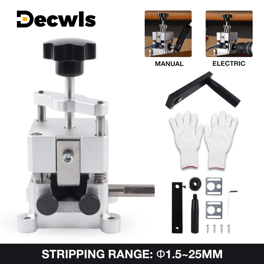 

1.5-25mm Professional Small Wire Stripper Portable Manual Wire Stripper Compatible With Electric Drill For Scrap Wire Processing