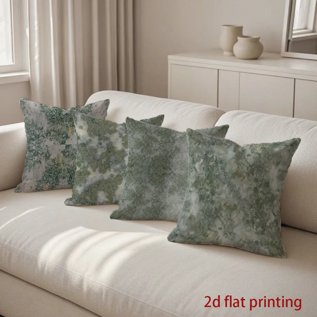 Mossy Texture Throw Pillow Covers Pattern Cushion Cover Suitable for Sofa Bedroom Car Pillow Cover