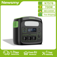 Newsmy N7576 Portable Power Station 700W Solar Generator 483.84Wh LiFePO4 Battery Home Backup Outdoor Camping Mobile power