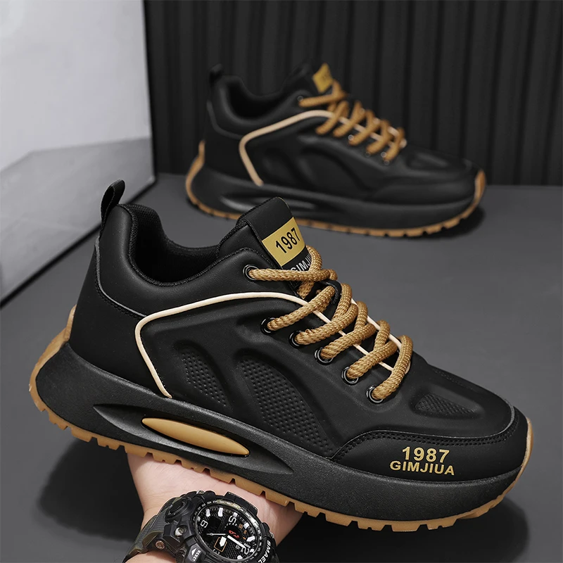 Nowy brytyjski Street Retro gruba podeszwa obuwie codzienne lekkie i oddychające buty do biegania w stylu Retro buty sportowe buty męskie