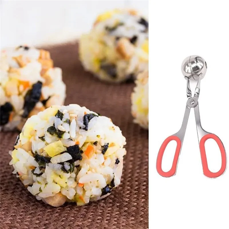 

AB34-2 PCS Фрикадельки, фрикадельки из нержавеющей стали, фрикадельки с антипригарным покрытием, машина для изготовления фрикаделек для тортов, щипцы для льда, лопатка для теста для печенья