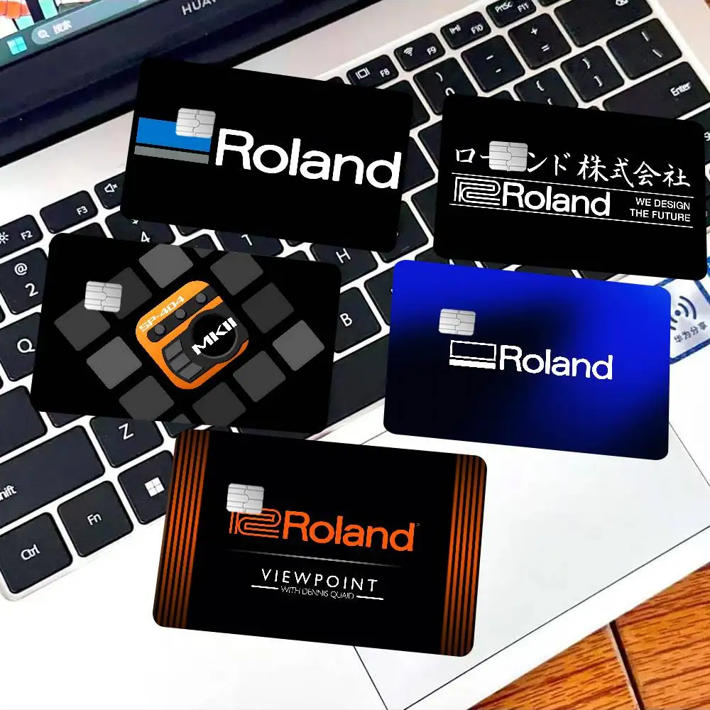 Synth RETRO R-Roland Credit Card Skin Stickers No Adhesive Residue Water Proof for VISA Credit Card Subway Access Card