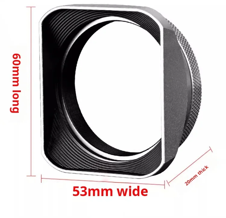 Square X100VI Blendenabdeckung, kompatibel mit Fujifilm X70 X100S X100T X100 X100F X100V Objektivfilter-Adapterring, Metallhalterung – Detail 8