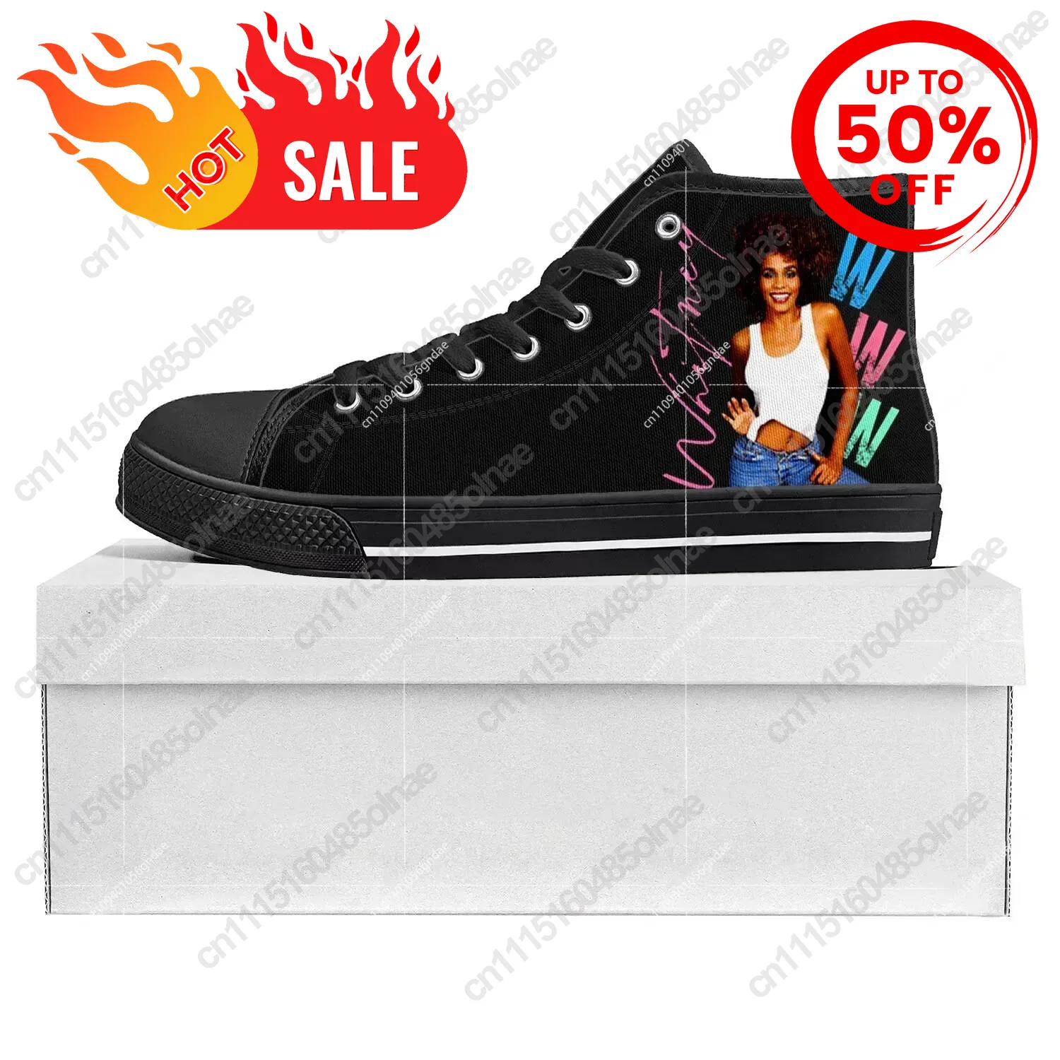 Whitney Houston Pop Singer Top High Quality Sneakers Mens Womens Teenager Canvas Sneaker Casual Couple Shoes Custom Shoe