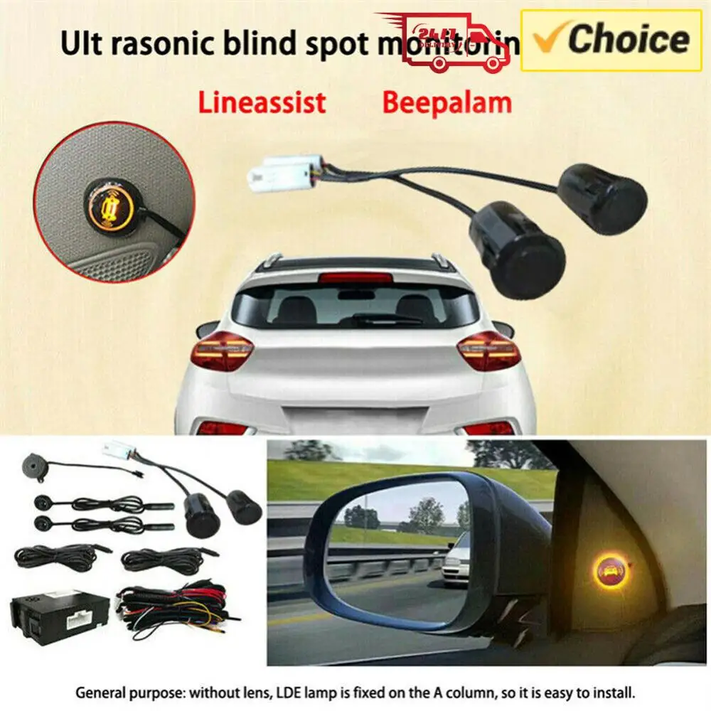 

Система обнаружения слепых зон автомобиля 12В, водонепроницаемая (IP67), комплект датчиков парковки, система предупреждения о смене полосы движения