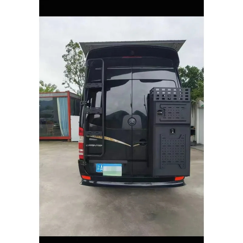 RV aluminum alloy tailgate, storage box, double door design space, strong, durable and waterproof