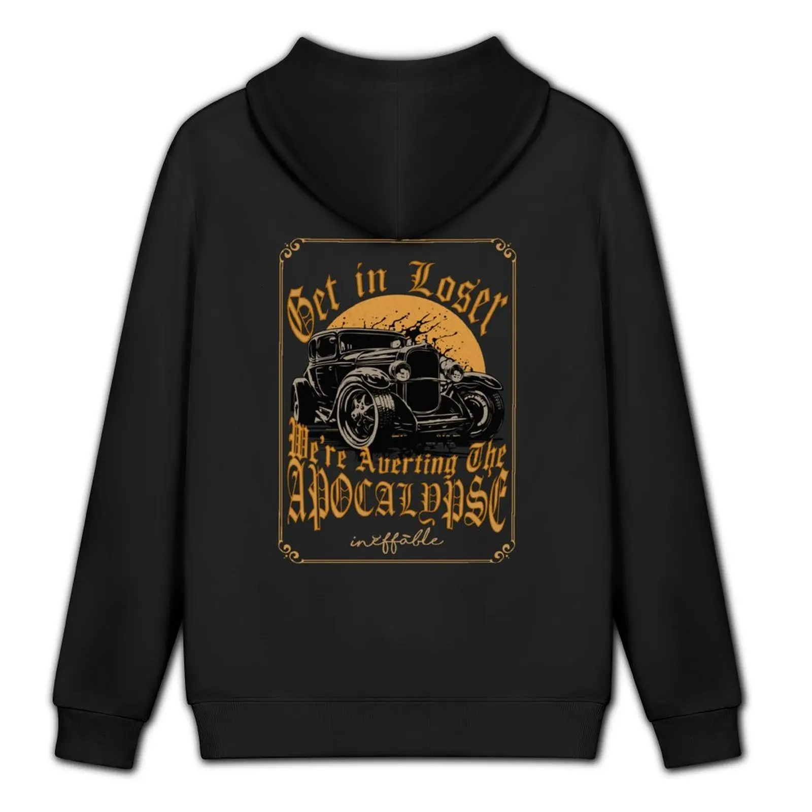احصل على الخاسر نحن نعلن عن نهاية العالم! Angel Car Art Hoodie ملابس الخريف على الطراز الكوري ملابس رجالي جديدة في هوديس