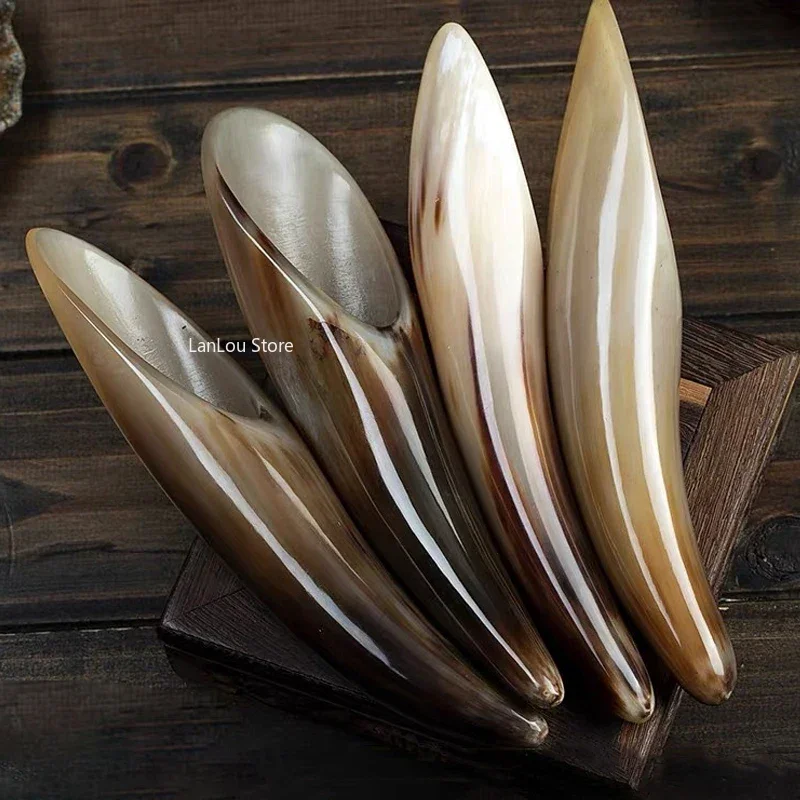 1PC Natural Buffalo Horn No Stress Guasha Massage Tool Acupuncture SPA Therapy Gua Sha Massager Scraping Board