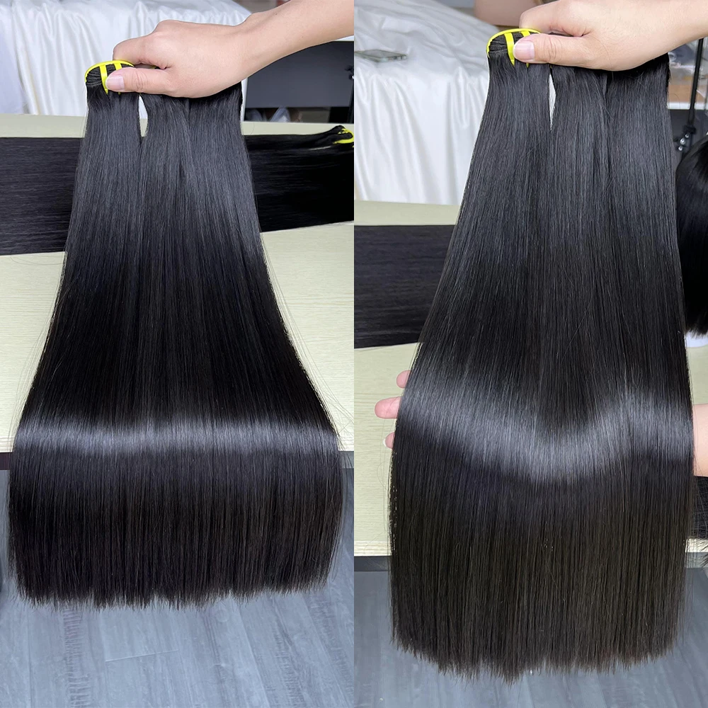 SWANEE Double Drawn Vietnamese Bone Straight Human Hair Bundles Virgin Remy Hair Extensions Wholesale 30 Inch Bundles for Women