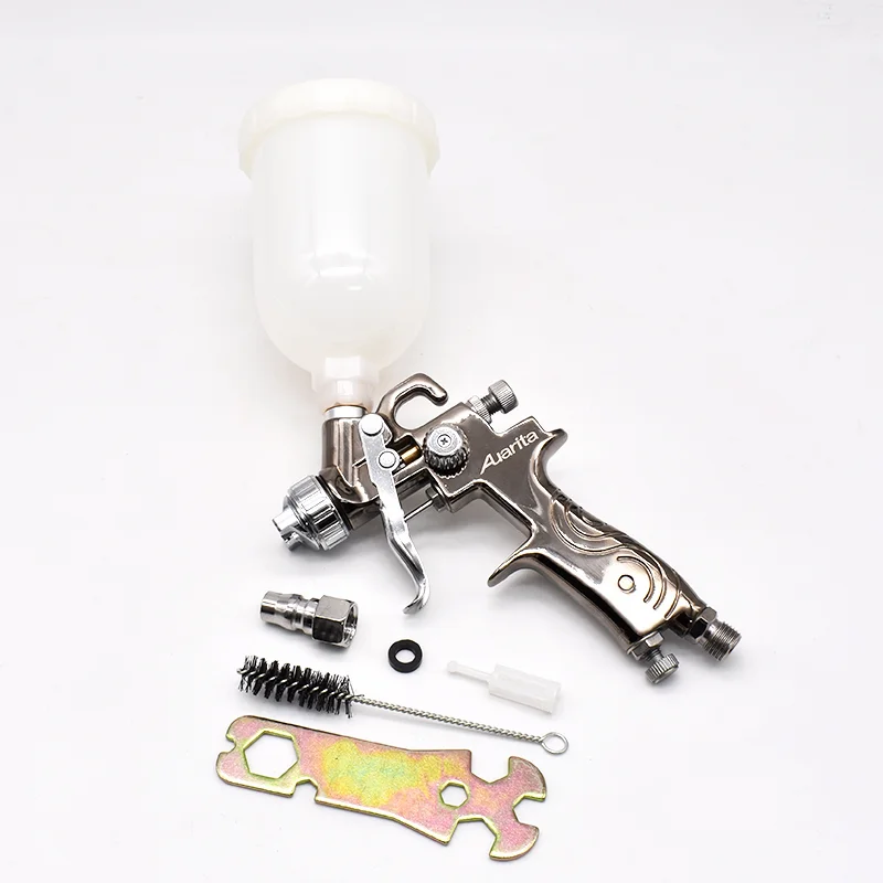 Auarita Mini PISTOLA DE PULVERIZACIÓN K-350 boquilla de 0,8mm aerógrafo profesional pistola de pintura para pintar herramientas de aire aerógrafo de coche
