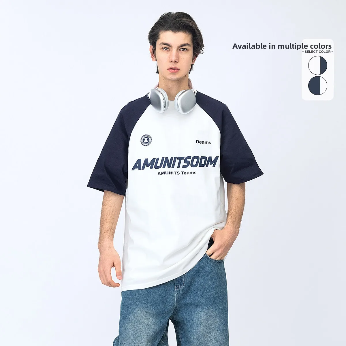 

BDLS Studio Pure Cotton 260 г Повседневная спортивная футболка ex Summer Свободное оulder Sve round Ne ort Sve irt