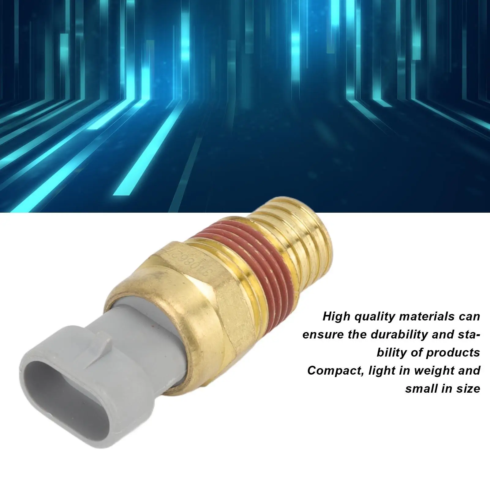 Brass Water Temperature Sensor for Diesel Generator - Engine Coolant Temperature Gauge Accessory